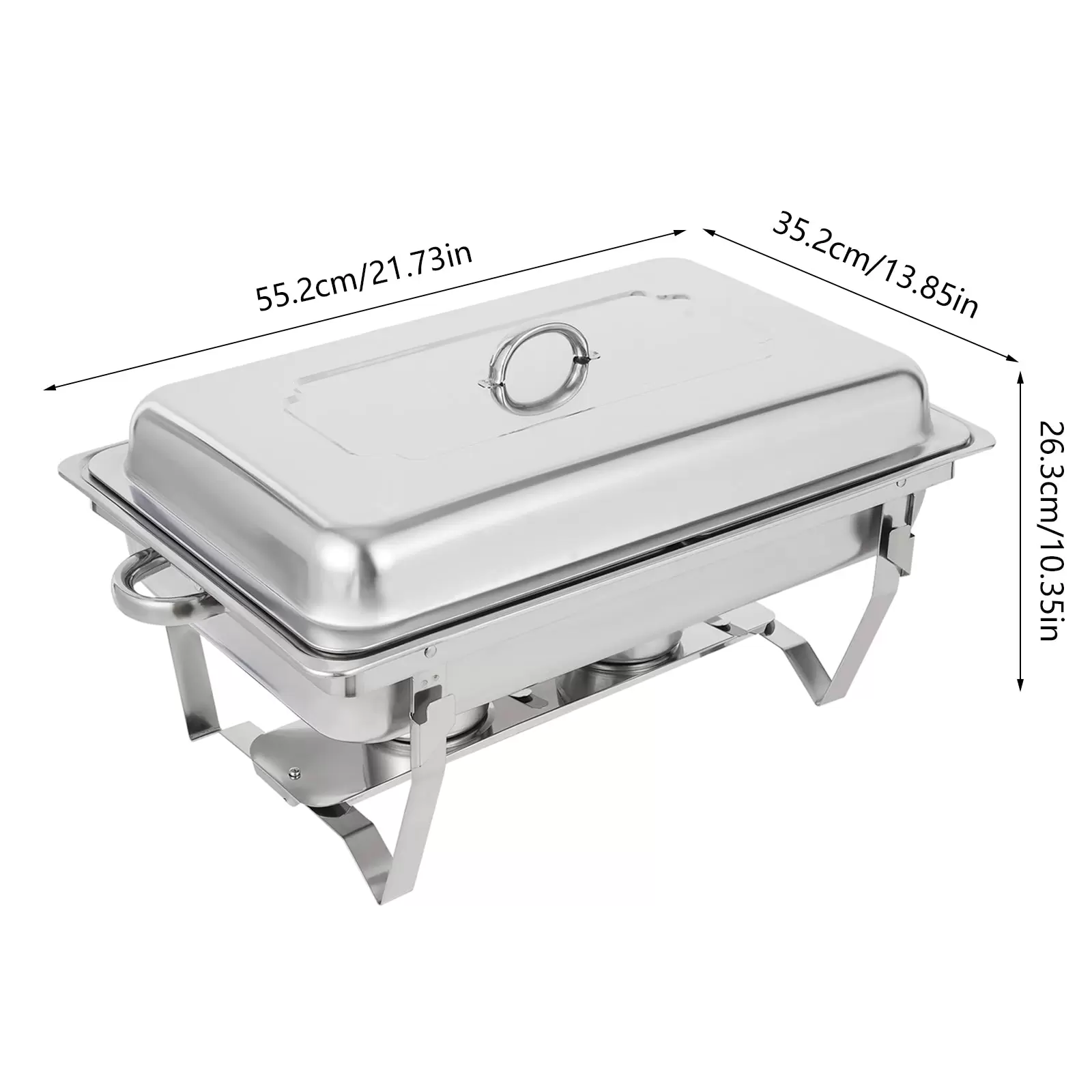 Modern Foldable Frame Stainless Steel Buffet Set 4.76 Quart Each For Restaurants Cafeterias Hotels Weddings Parties Silver Modern Foldable Frame Stainless Steel Buffet Set 4.76 Quart Each For Restaurants Cafeterias Hotels Weddings Parties Silver