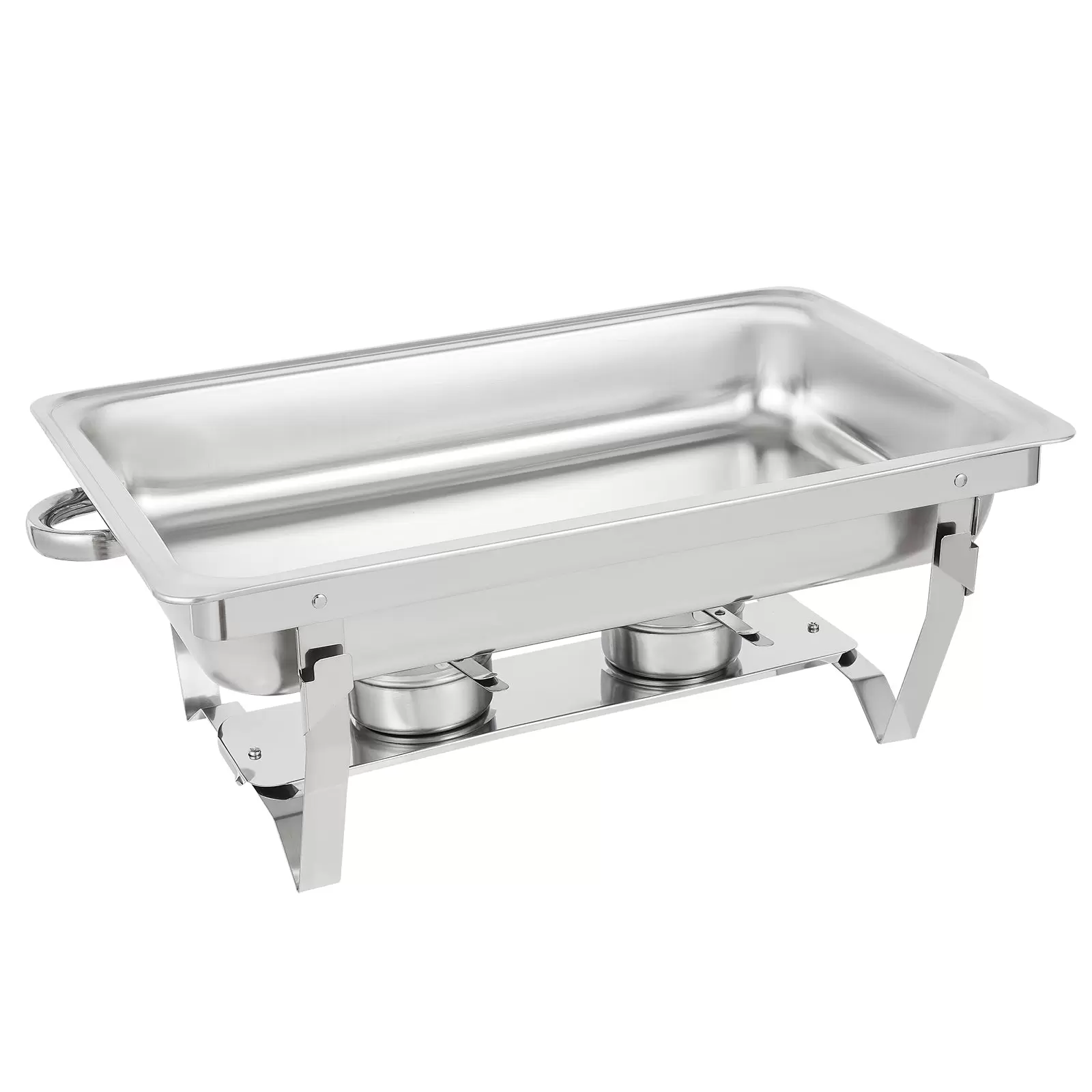 Modern Foldable Frame Stainless Steel Buffet Set 4.76 Quart Each For Restaurants Cafeterias Hotels Weddings Parties Silver Modern Foldable Frame Stainless Steel Buffet Set 4.76 Quart Each For Restaurants Cafeterias Hotels Weddings Parties Silver