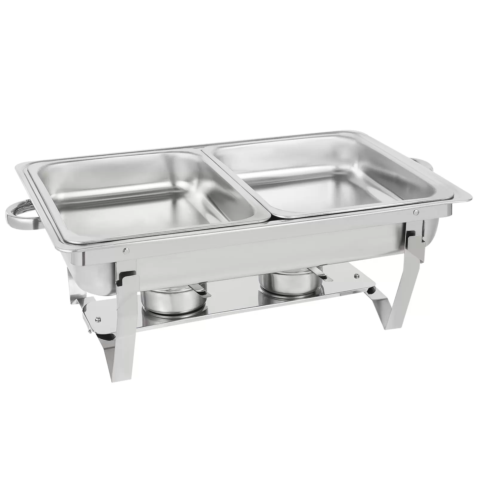 Modern Foldable Frame Stainless Steel Buffet Set 4.76 Quart Each For Restaurants Cafeterias Hotels Weddings Parties Silver Modern Foldable Frame Stainless Steel Buffet Set 4.76 Quart Each For Restaurants Cafeterias Hotels Weddings Parties Silver