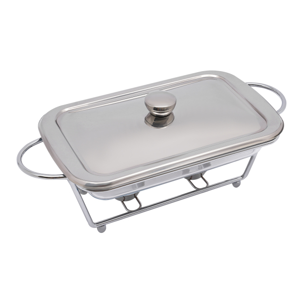 Dish warming tray, Buffet tray, For hotels, buffets, weddings, etc., Capacity: 2L, 38*18.8*12cm, Silver