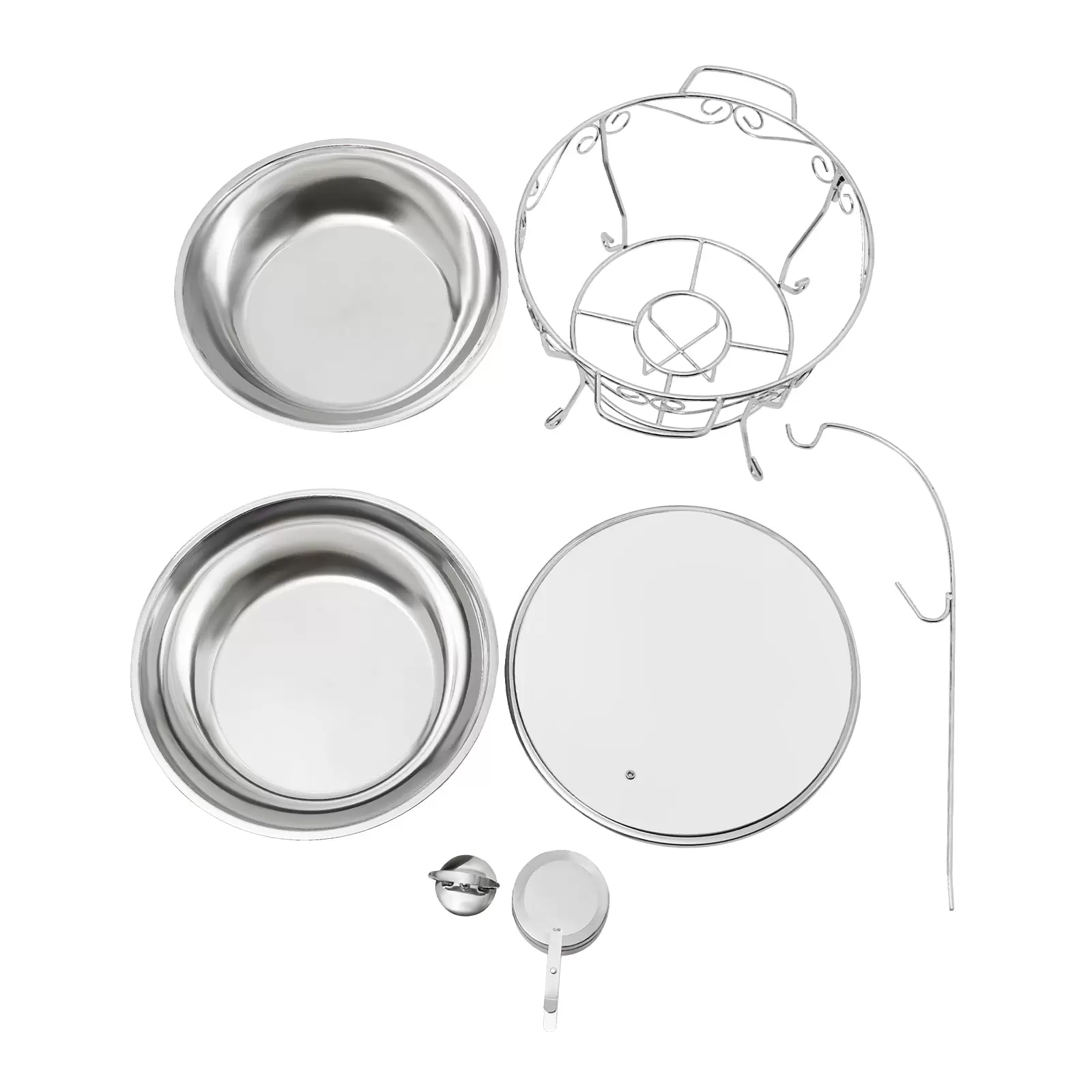 Round Dining Stove Lid Can Be Hung 6L-Silver Stainless Steel Food Warmer Round Stand Round Dish Warmer For Homes Kitchens Party Silver Round Dining Stove Lid Can Be Hung 6L-Silver Stainless Steel Food Warmer Round Stand Round Dish Warmer For Homes Kitchens Party Silver