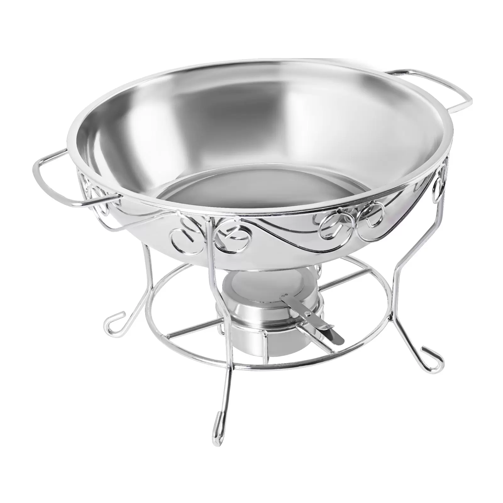 Round Dining Stove Lid Can Be Hung 6L-Silver Stainless Steel Food Warmer Round Stand Round Dish Warmer For Homes Kitchens Party Silver Round Dining Stove Lid Can Be Hung 6L-Silver Stainless Steel Food Warmer Round Stand Round Dish Warmer For Homes Kitchens Party Silver