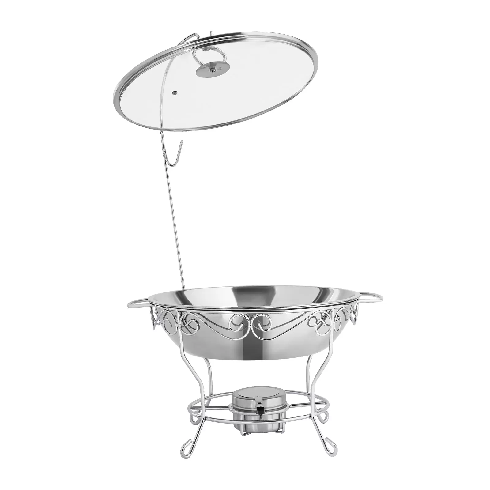 Round Dining Stove Lid Can Be Hung 6L-Silver Stainless Steel Food Warmer Round Stand Round Dish Warmer For Homes Kitchens Party Silver Round Dining Stove Lid Can Be Hung 6L-Silver Stainless Steel Food Warmer Round Stand Round Dish Warmer For Homes Kitchens Party Silver