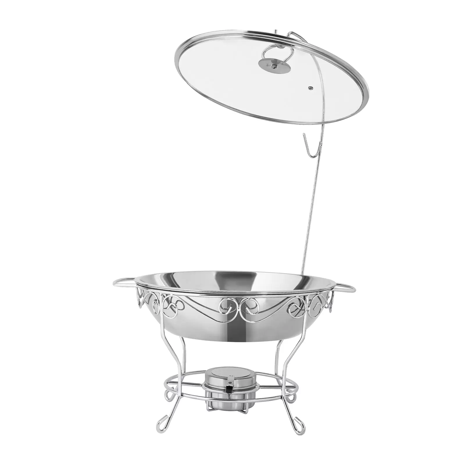 Round Dining Stove Lid Can Be Hung 6L-Silver Stainless Steel Food Warmer Round Stand Round Dish Warmer For Homes Kitchens Party Silver Round Dining Stove Lid Can Be Hung 6L-Silver Stainless Steel Food Warmer Round Stand Round Dish Warmer For Homes Kitchens Party Silver
