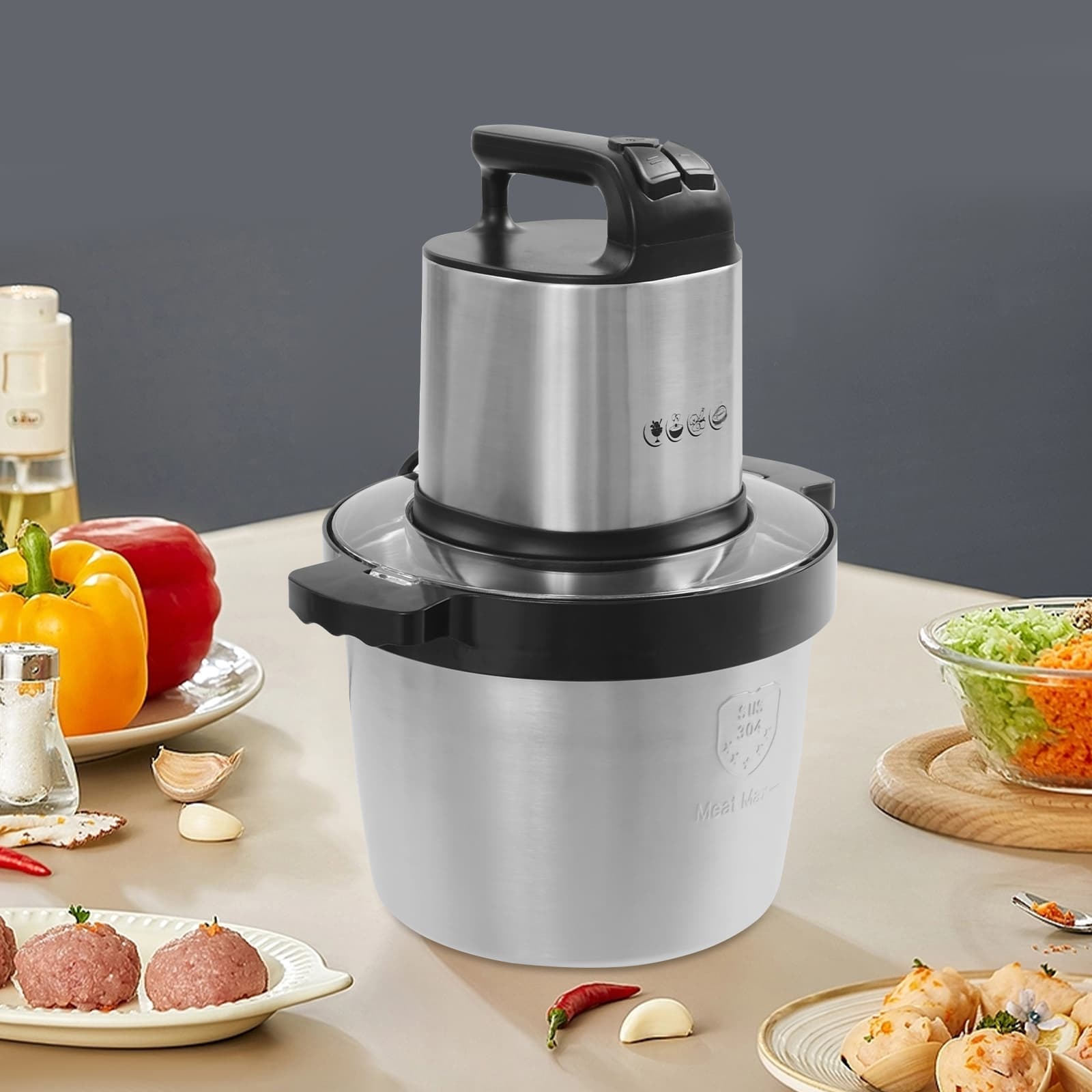 Household meat grinder vegetable cooking crusher 6.5 liters Household meat grinder vegetable cooking crusher 6.5 liters