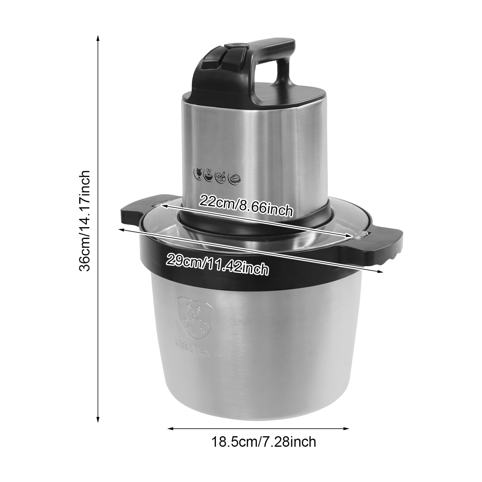 Household meat grinder vegetable cooking crusher 6.5 liters Household meat grinder vegetable cooking crusher 6.5 liters