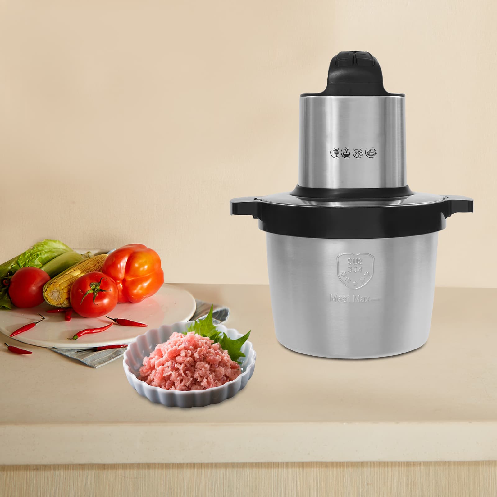 Household meat grinder vegetable cooking crusher 6.5 liters Household meat grinder vegetable cooking crusher 6.5 liters