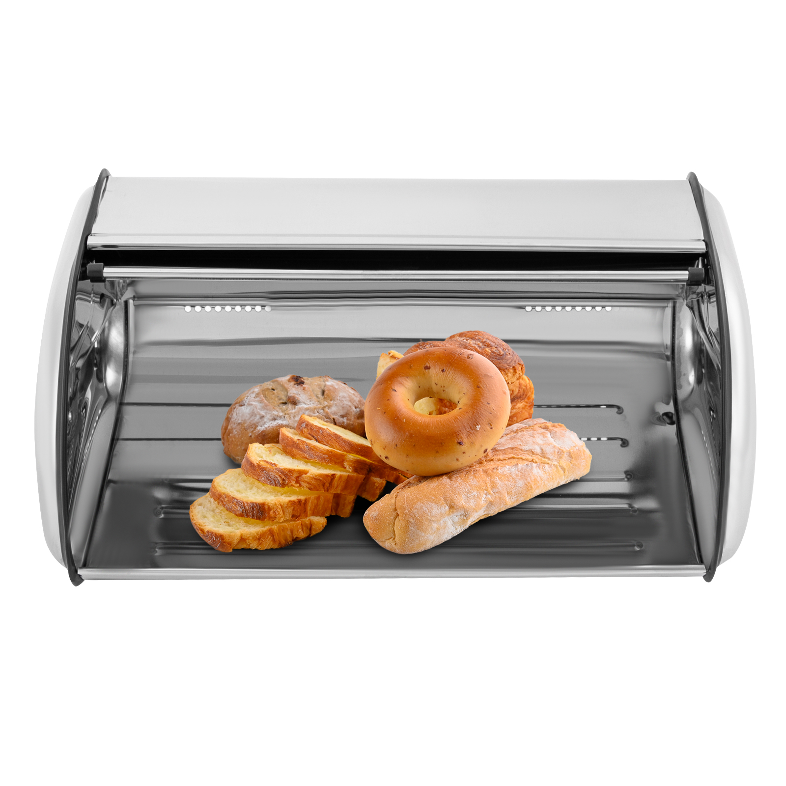 17.1*10.6*7in Stainless Steel Bread Box, Bread Bin, Bread Storage Container for Hotels, Guesthouses, Dining Rooms