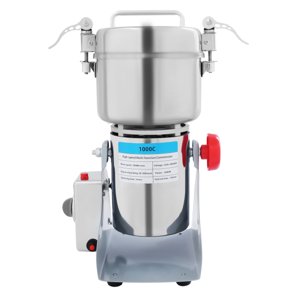 1000g Electric Grain Mill, Dry Grinder, Commercial Spice Grinder for Stores, Families, Farms, and Other Places for Grinding Dry Goods