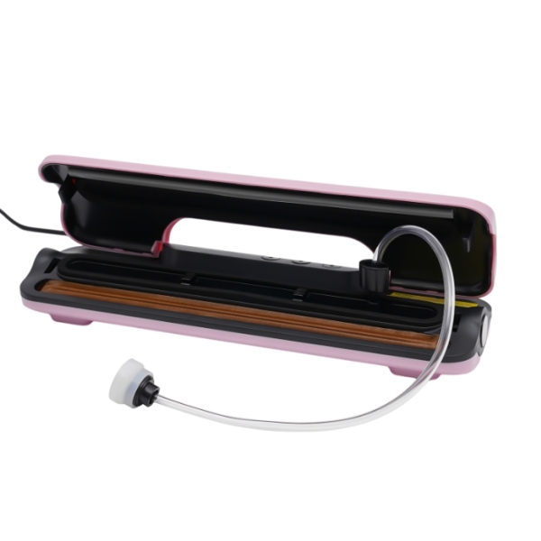 100W vacuum sealer, three sealing methods, 10 free sealable bags - pink 100W vacuum sealer, three sealing methods, 10 free sealable bags - pink