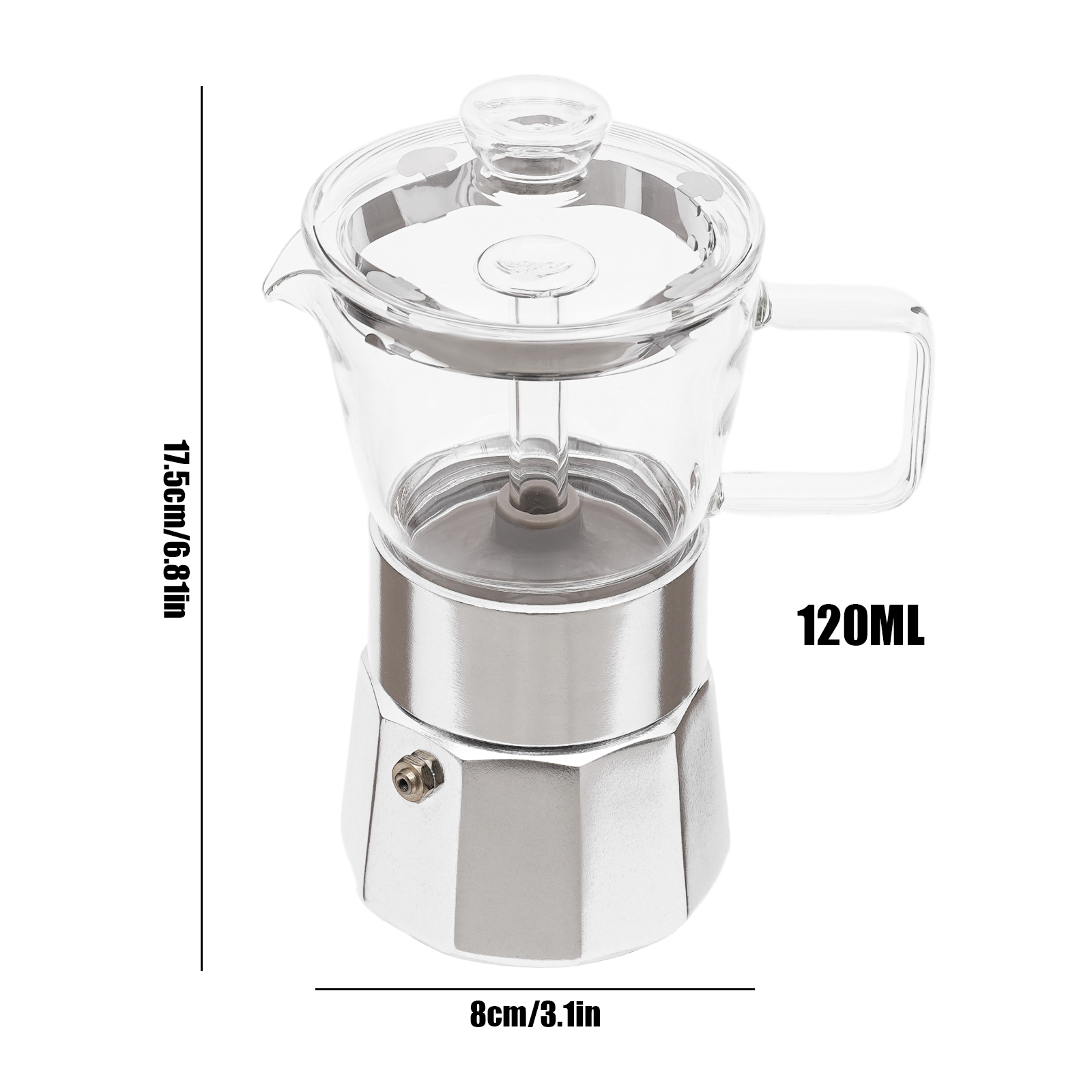 Coffee maker, Kitchen coffee maker, Carefully designed, Heat resistance: 200℃, Capacity: 120ml, 8*17.5cm Coffee maker, Kitchen coffee maker, Carefully designed, Heat resistance: 200℃, Capacity: 120ml, 8*17.5cm