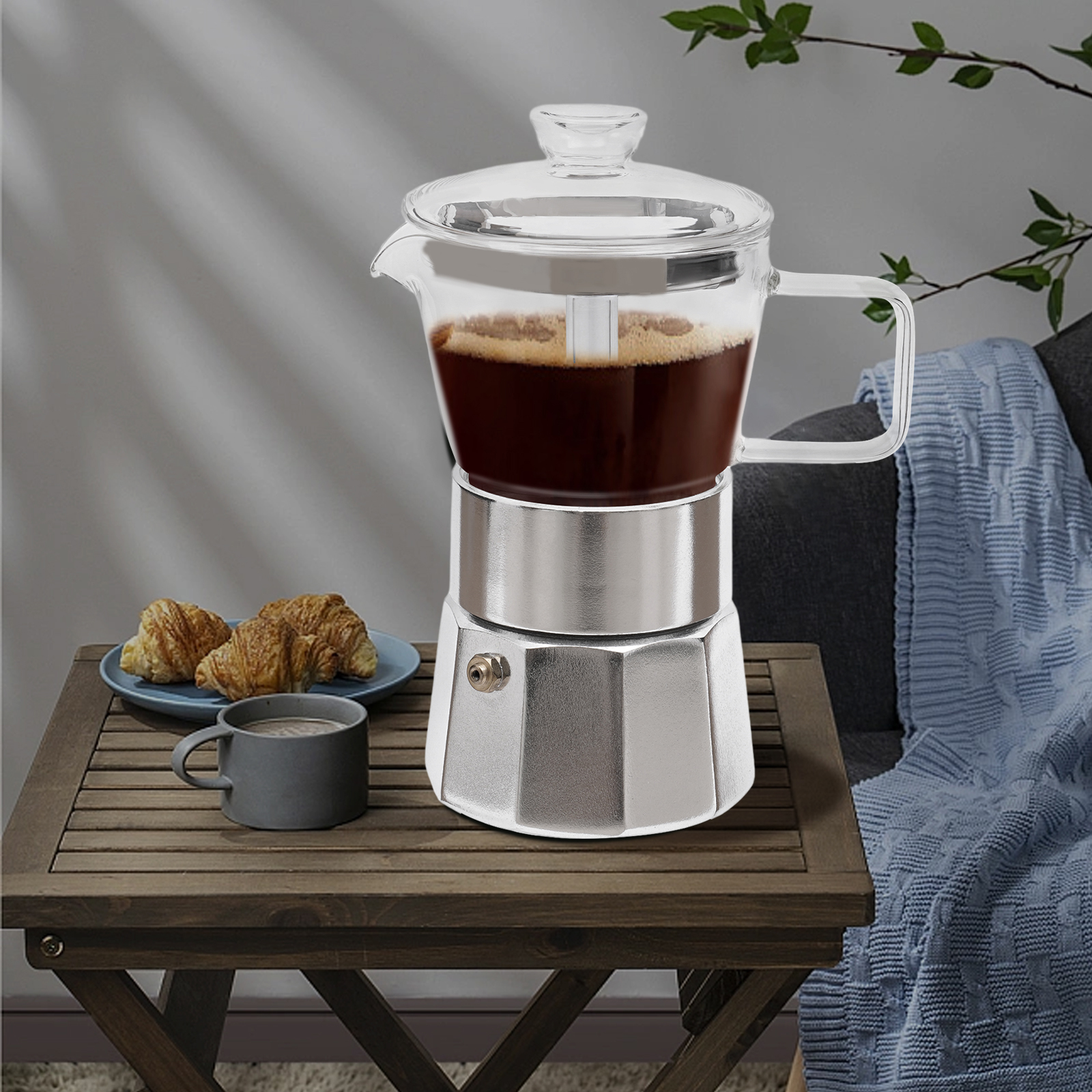 Coffee maker, Kitchen coffee maker, Carefully designed, Heat resistance: 200℃, Capacity: 120ml, 8*17.5cm Coffee maker, Kitchen coffee maker, Carefully designed, Heat resistance: 200℃, Capacity: 120ml, 8*17.5cm
