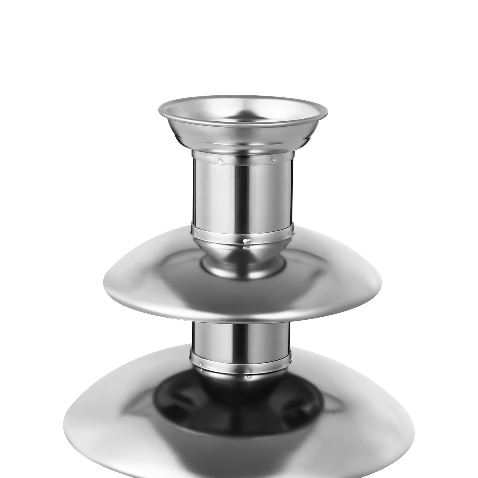 Electric Chocolate Melting Fountain Machine, 4-level chocolate fountain machine, 21.5*45cm, Silver Electric Chocolate Melting Fountain Machine, 4-level chocolate fountain machine, 21.5*45cm, Silver