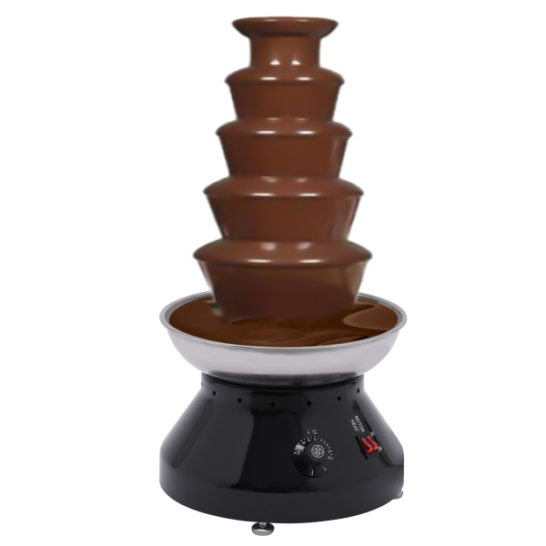 Chocolate Fountain Commercial Hot Chocolate Fondue Tower 5 Tier 7 lb Large Capacity Stainless Steel Chocolate Melting Heating Machine Black