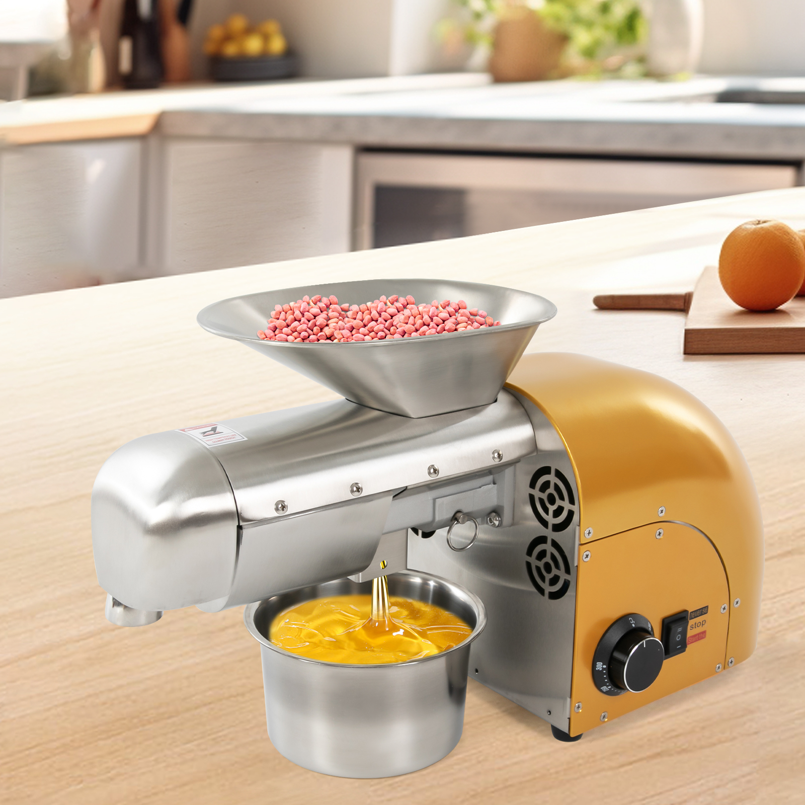 AC220V 19.67*11.42in Oil Press Oil Press Machine Press Peanuts Walnuts Soybeans Sesame Seeds Rapeseed Sunflower Kernels Gold AC220V 19.67*11.42in Oil Press Oil Press Machine Press Peanuts Walnuts Soybeans Sesame Seeds Rapeseed Sunflower Kernels Gold