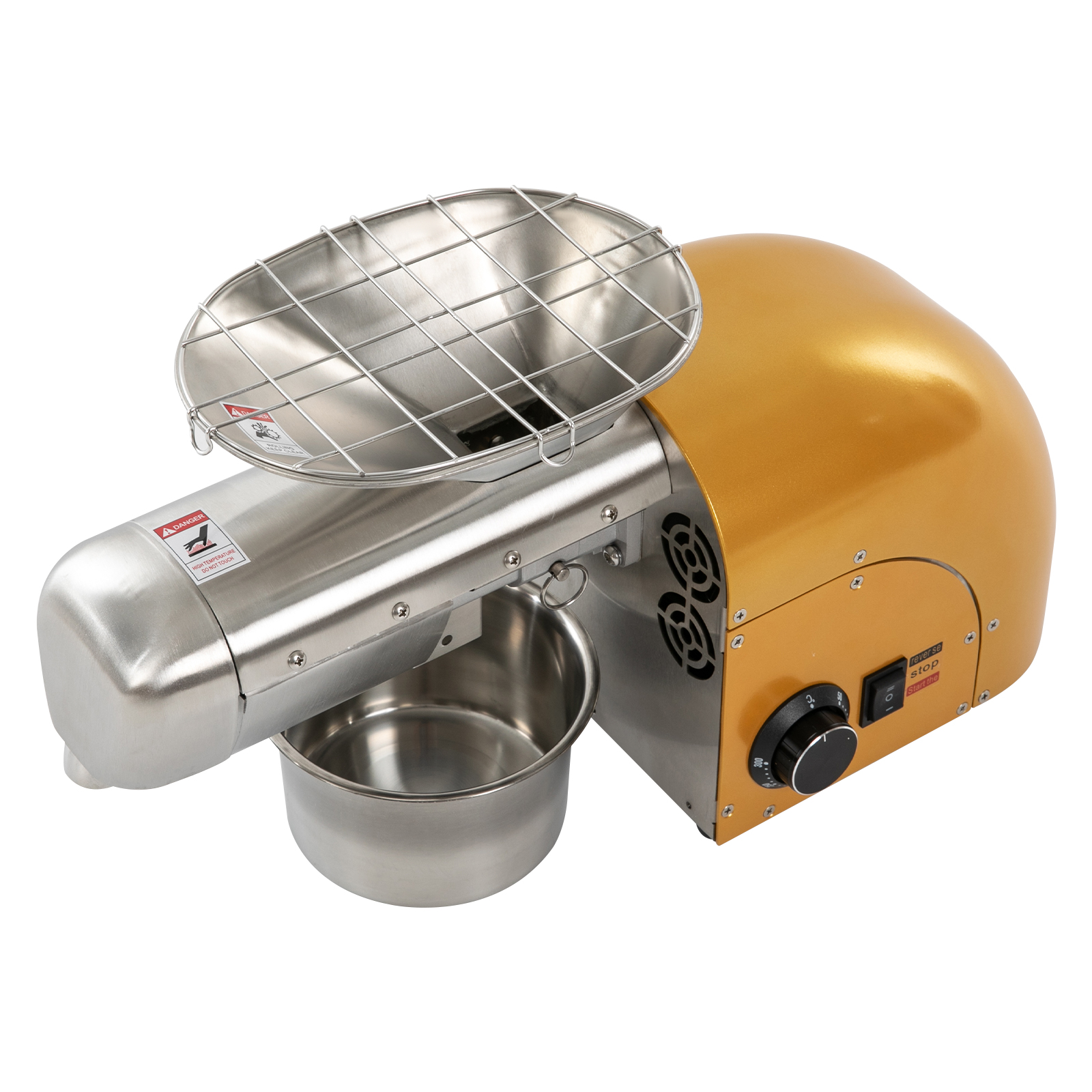 AC220V 19.67*11.42in Oil Press Oil Press Machine Press Peanuts Walnuts Soybeans Sesame Seeds Rapeseed Sunflower Kernels Gold