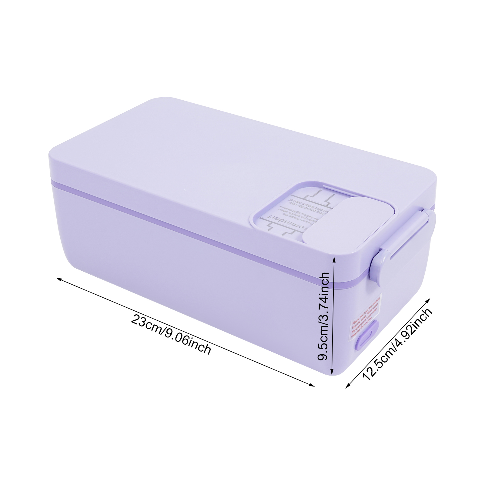 Electric Lunch Box, Battery Powered Heated Lunch Box, Portable Electric Lunch Boxes with Insulated Bag - Purple