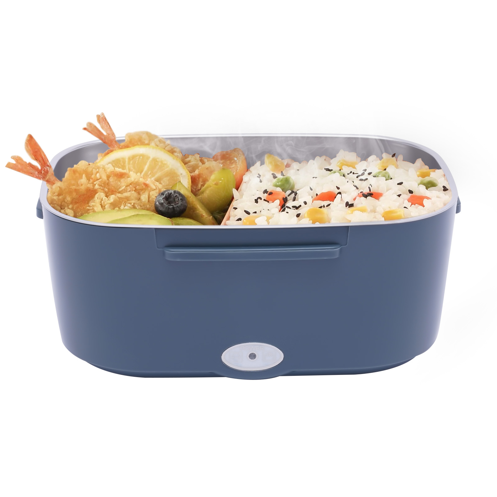 3-in-1 Electric Lunch Box, Thermal Lunch Box, 1.5L, Portable Food Suit Warmer with 2 Compartments