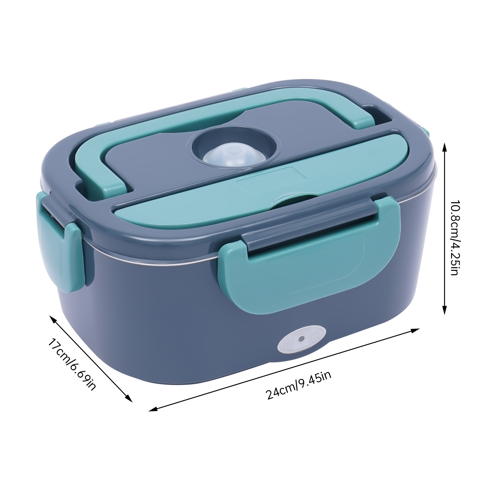 3-in-1 Electric Lunch Box, Thermal Lunch Box, 1.5L, Portable Food Suit Warmer with 2 Compartments