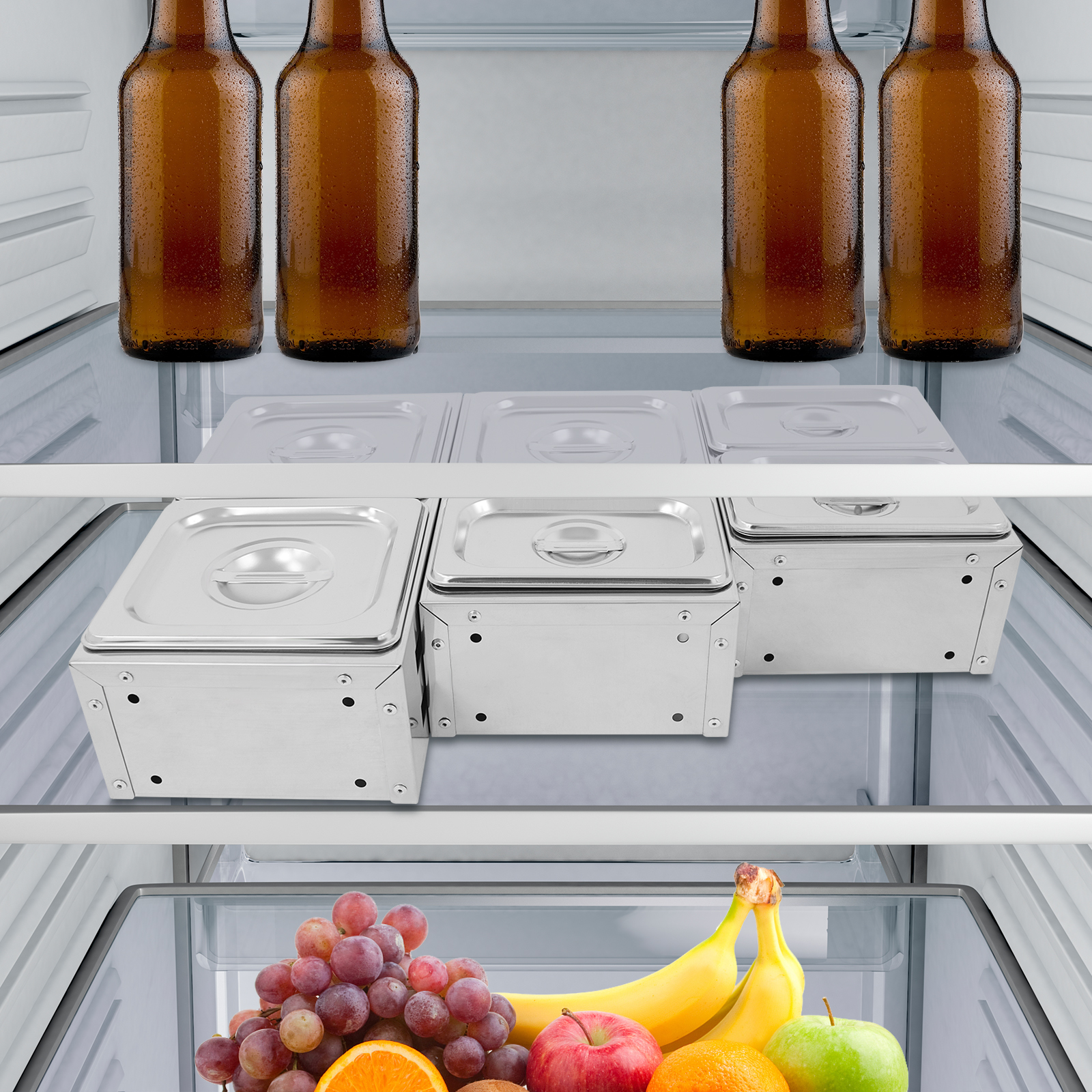 90.9x18x10.5cm Stainless Steel Seasoning Box with Lid and Stand for Private Kitchens, Restaurants, Vendors, Tables, Buffets 90.9x18x10.5cm Stainless Steel Seasoning Box with Lid and Stand for Private Kitchens, Restaurants, Vendors, Tables, Buffets