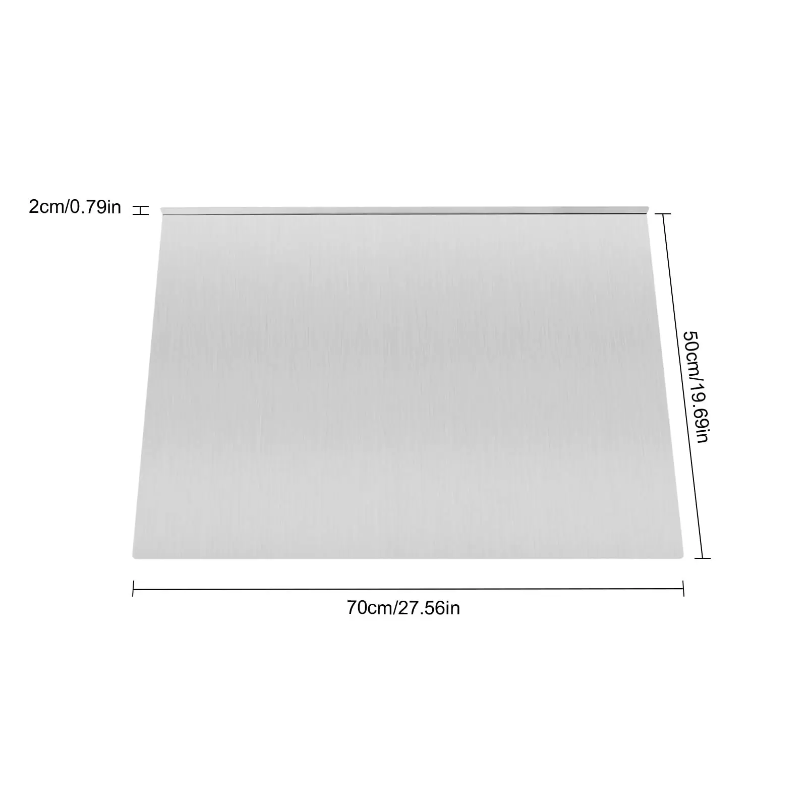 Extra Large Stainless Steel Cutting Board with Non-Slip Pad for Kitchen Dimensions: 70 x 50 cm Extra Large Stainless Steel Cutting Board with Non-Slip Pad for Kitchen Dimensions: 70 x 50 cm