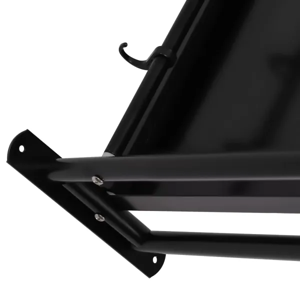 Microwave Oven Wall Mount with 6 Movable Hooks Thick Stainless Steel Microwave Oven Rack