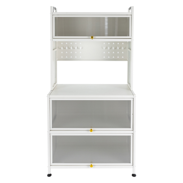 5-tier Storage Rack For Living Rooms Kitchens Bathrooms Balconies Garages Offices Schools 4 Wheels  White Simple Installation