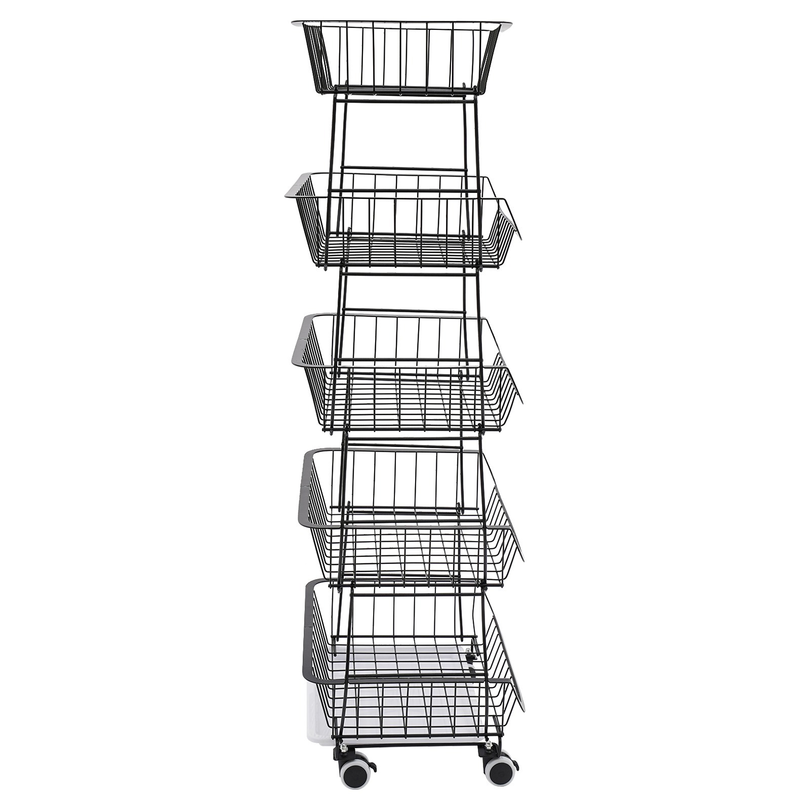 Multi-tier kitchen shelf, Fruit and vegetable storage basket, Kitchen shelf, Large load capacity, Black Multi-tier kitchen shelf, Fruit and vegetable storage basket, Kitchen shelf, Large load capacity, Black