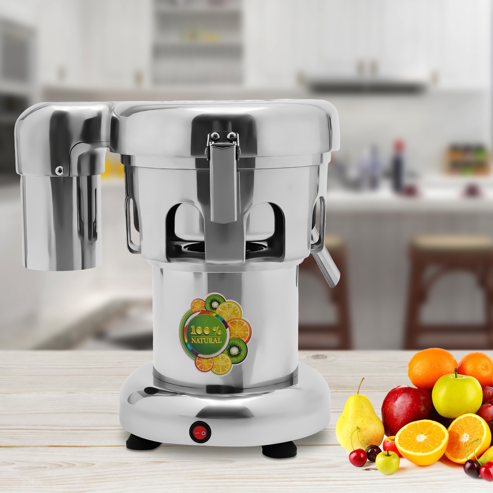 Residual Juice Separation Juicer Stainless Steel Electric Juicer For Squeezing Vegetables And Fruits Apples Oranges Watermelons 370w Silver