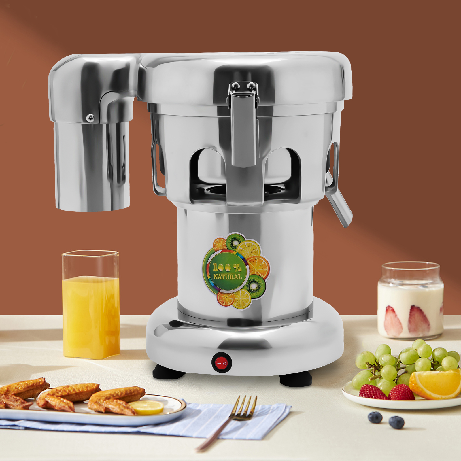 Residual Juice Separation Juicer Stainless Steel Electric Juicer For Squeezing Vegetables And Fruits Apples Oranges Watermelons 370w Silver Residual Juice Separation Juicer Stainless Steel Electric Juicer For Squeezing Vegetables And Fruits Apples Oranges Watermelons 370w Silver