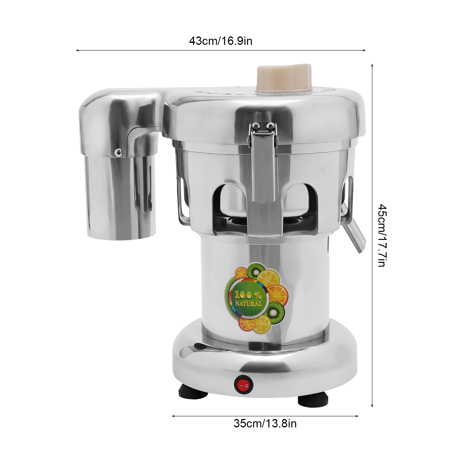 Residual Juice Separation Juicer Stainless Steel Electric Juicer For Squeezing Vegetables And Fruits Apples Oranges Watermelons 370w Silver Residual Juice Separation Juicer Stainless Steel Electric Juicer For Squeezing Vegetables And Fruits Apples Oranges Watermelons 370w Silver