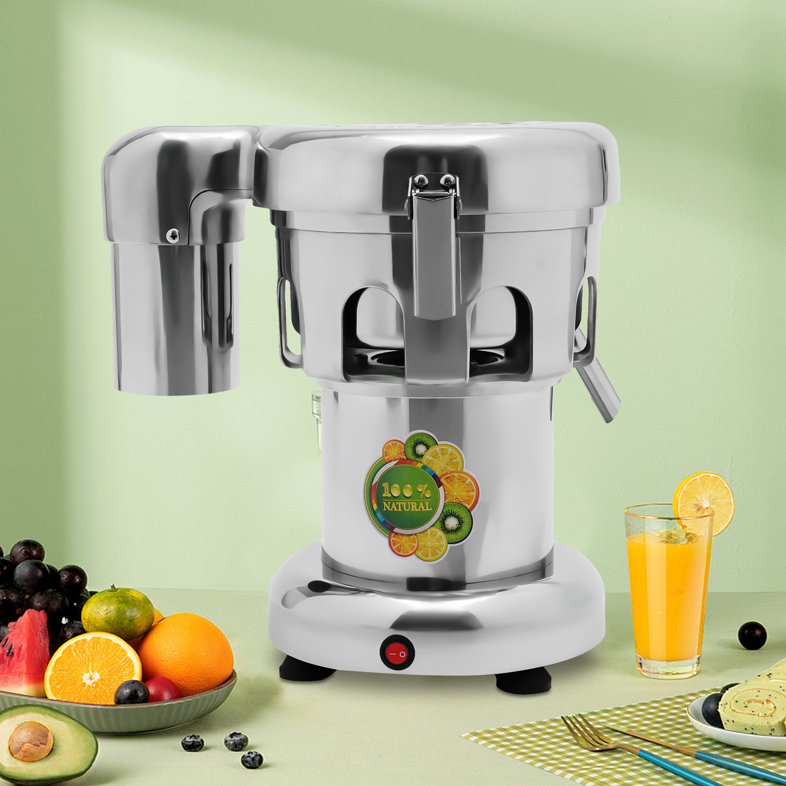 Residual Juice Separation Juicer Stainless Steel Electric Juicer For Squeezing Vegetables And Fruits Apples Oranges Watermelons 370w Silver Residual Juice Separation Juicer Stainless Steel Electric Juicer For Squeezing Vegetables And Fruits Apples Oranges Watermelons 370w Silver