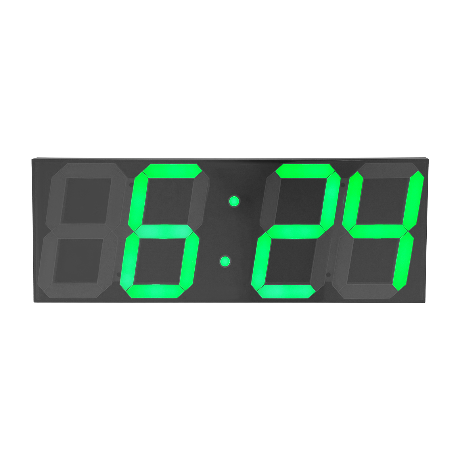 LED Digital Clock, LED Wall Clock, LED Digital Clock with Remote Control for Living Rooms, Offices - Green Font