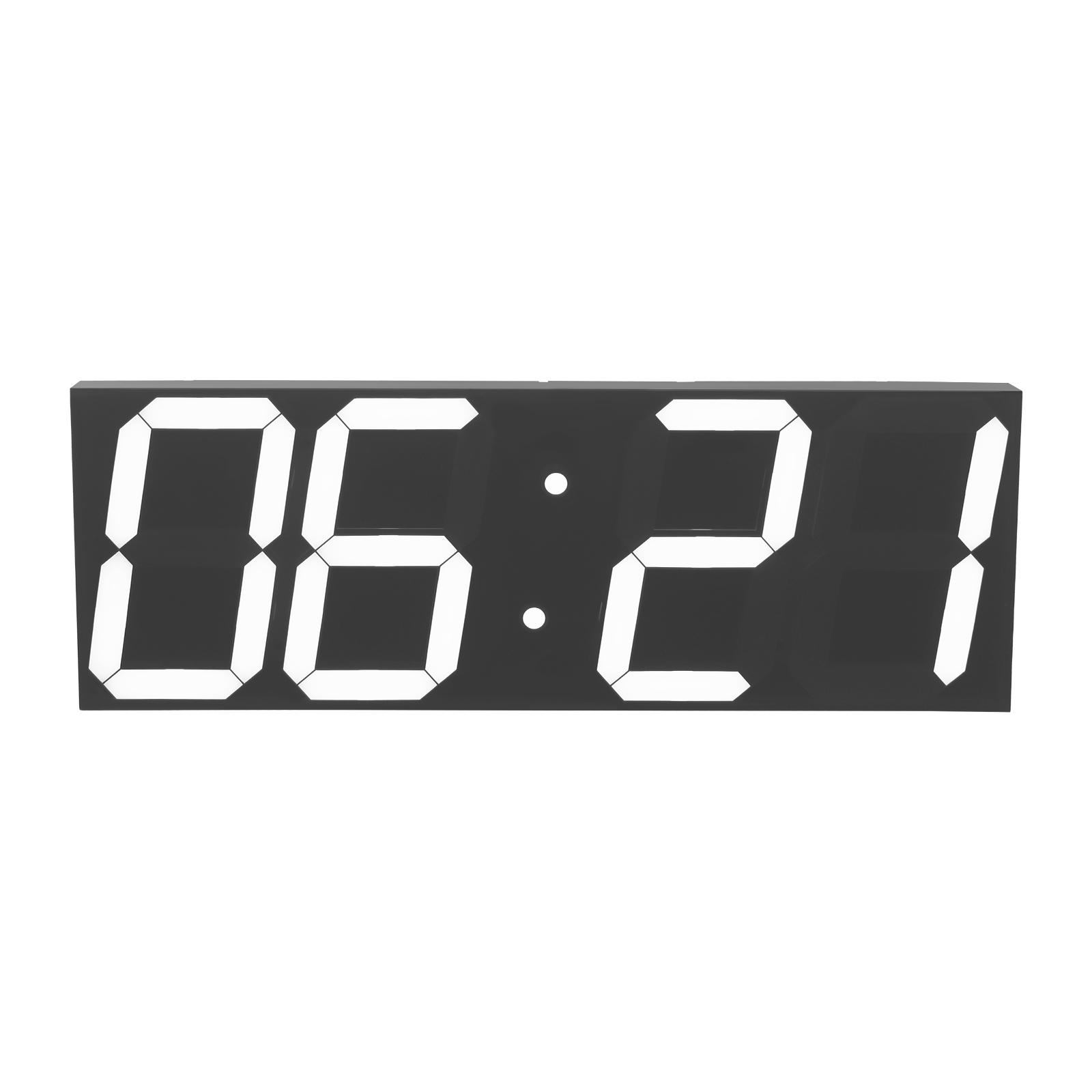 LED Digital Clock, LED Wall Clock, LED Digital Clock with Remote Control for Living Rooms, Offices - White Font