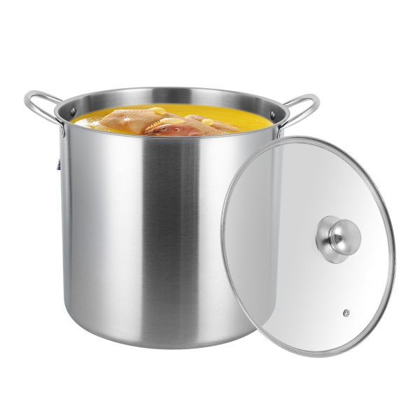 Stainless Steel Pot, Stainless Steel Pot with Lid, Stainless Steel Stock Pot Suitable for Different Scenarios such as Canteens Breakfast Shops Homes Restaurants Stainless Steel Pot, Stainless Steel Pot with Lid, Stainless Steel Stock Pot Suitable for Different Scenarios such as Canteens Breakfast Shops Homes Restaurants