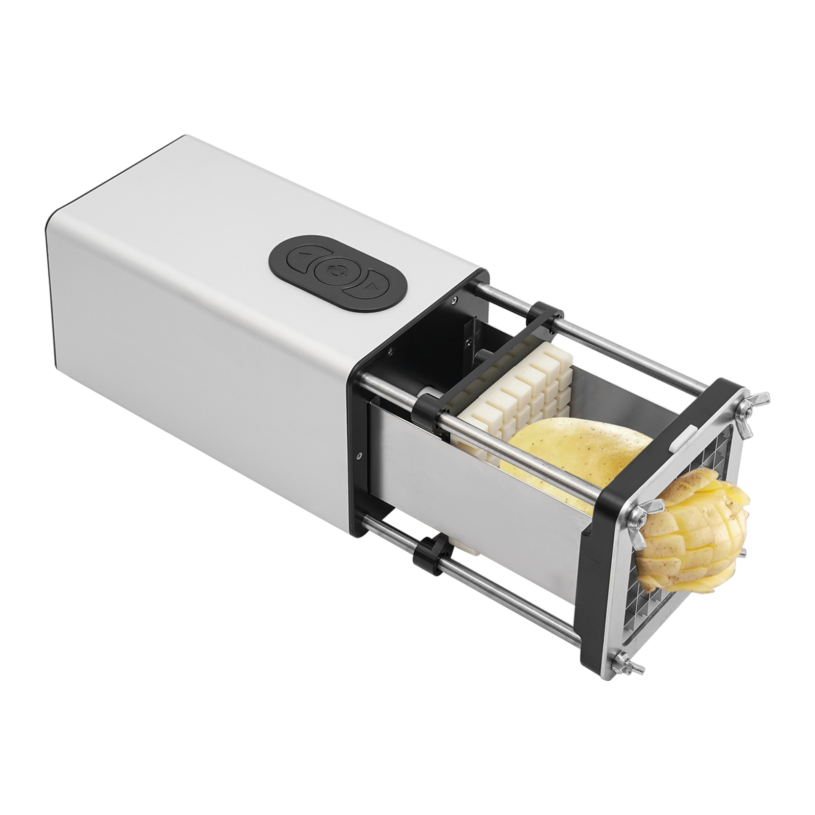 Chip Cutter, Electric Potato Cutter, Electric French Fries Cutter(Silver) Chip Cutter, Electric Potato Cutter, Electric French Fries Cutter(Silver)