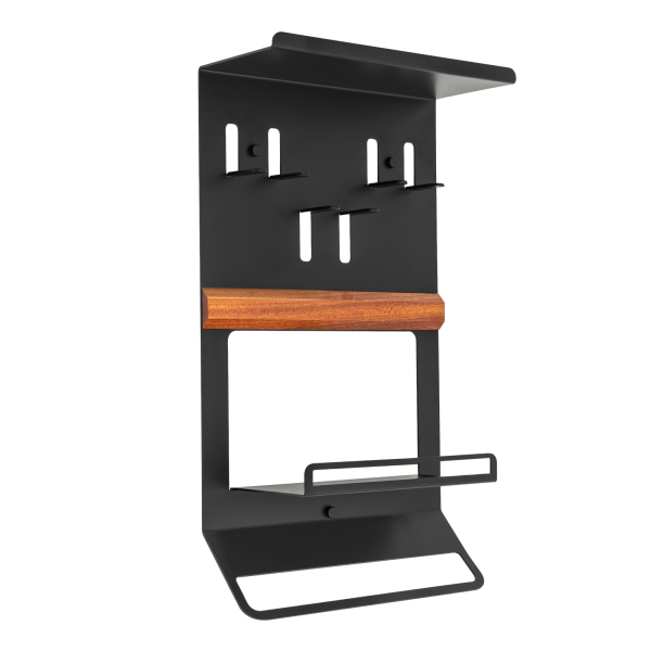 Coffee Accessories Wall Mounted Shelves Coffee Accessories Shelves Coffee Appliances Shelves for  Kitchens Bars Cafes Beverage Shops Bars Hotels Black