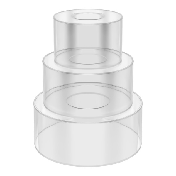 3 Piece Acrylic Cake Holder (6+8+10 Inch) With 3 Light Strings Round Cake Stands LED Strip Lights Used For Weddings Birthdays Business Events Hotels