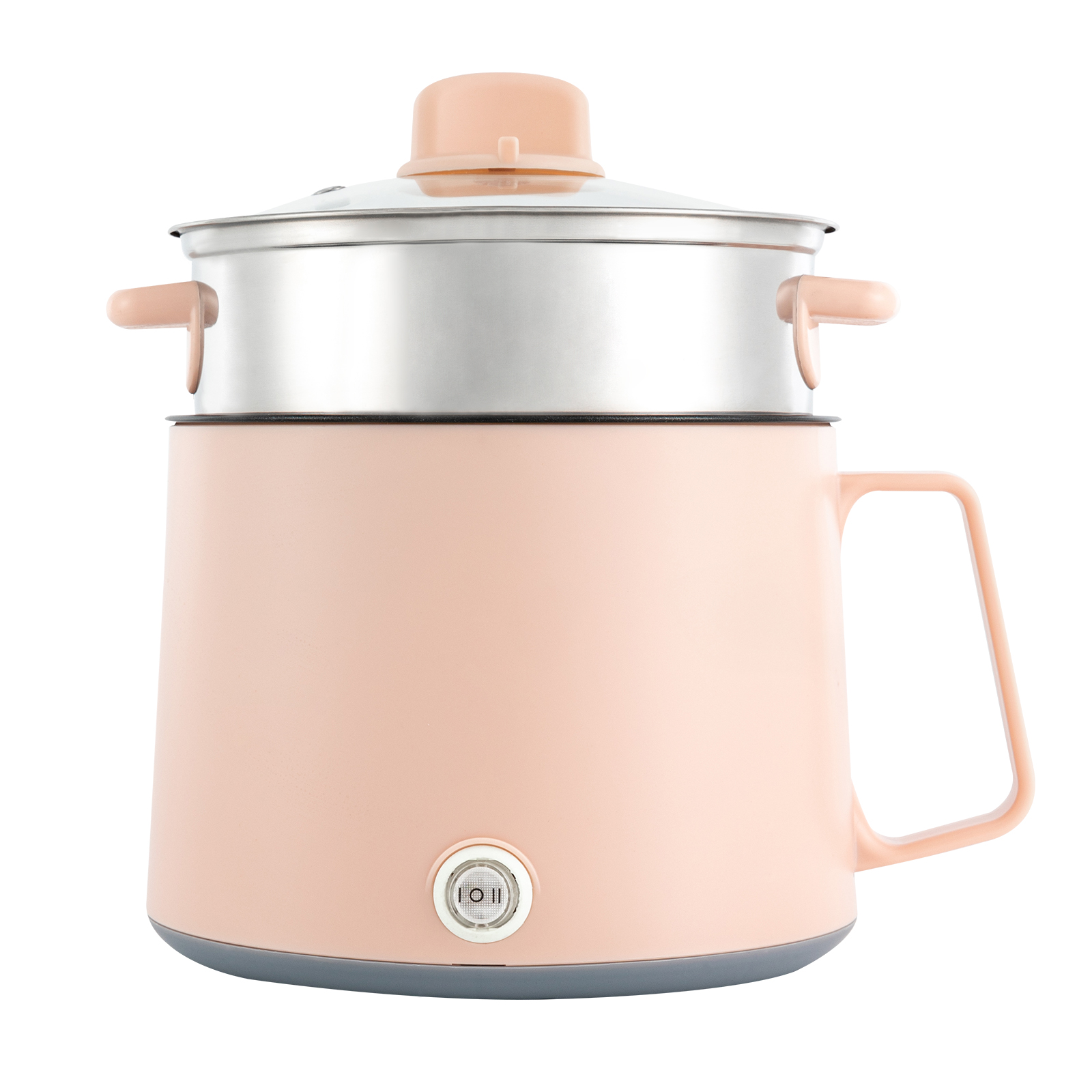 1.7L portable non-stick stove, electric multi-cooker with dual power control (pink + steamer), 17*17*25cm 1.7L portable non-stick stove, electric multi-cooker with dual power control (pink + steamer), 17*17*25cm