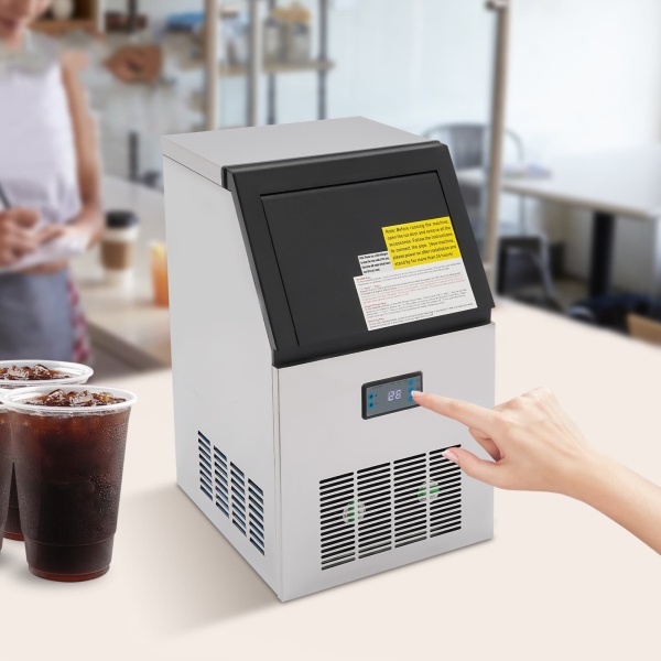 Commercial Ice Machine Commercial Ice Maker Stainless Steel Ice Machine for Coffee Shops Party Meetings Apartments