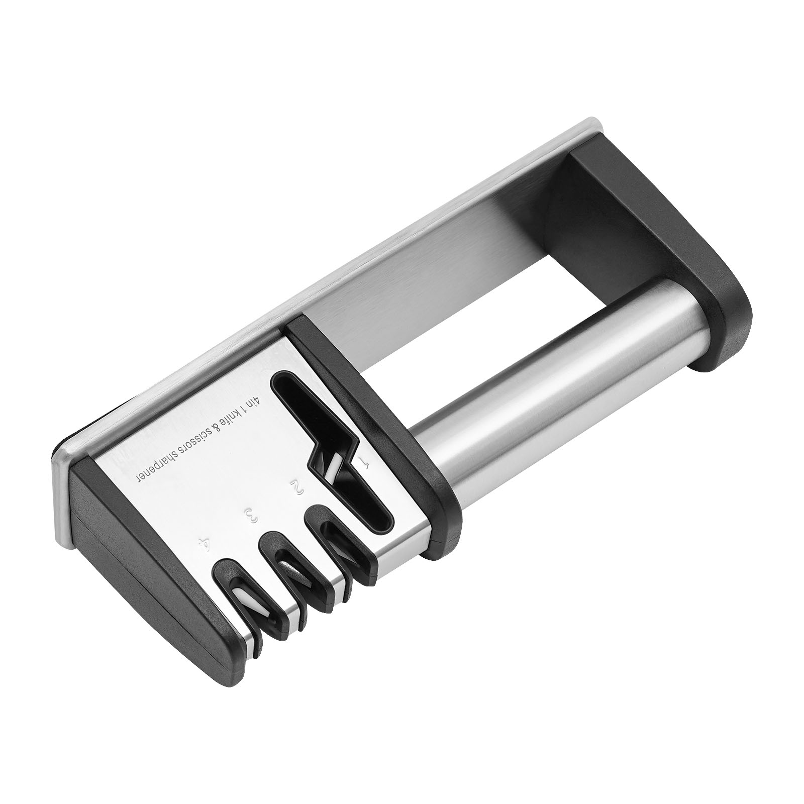 Knife Sharpeners, 4-Stage Kitchen Knives and Scissors Sharpening Tools (Silver) Knife Sharpeners, 4-Stage Kitchen Knives and Scissors Sharpening Tools (Silver)