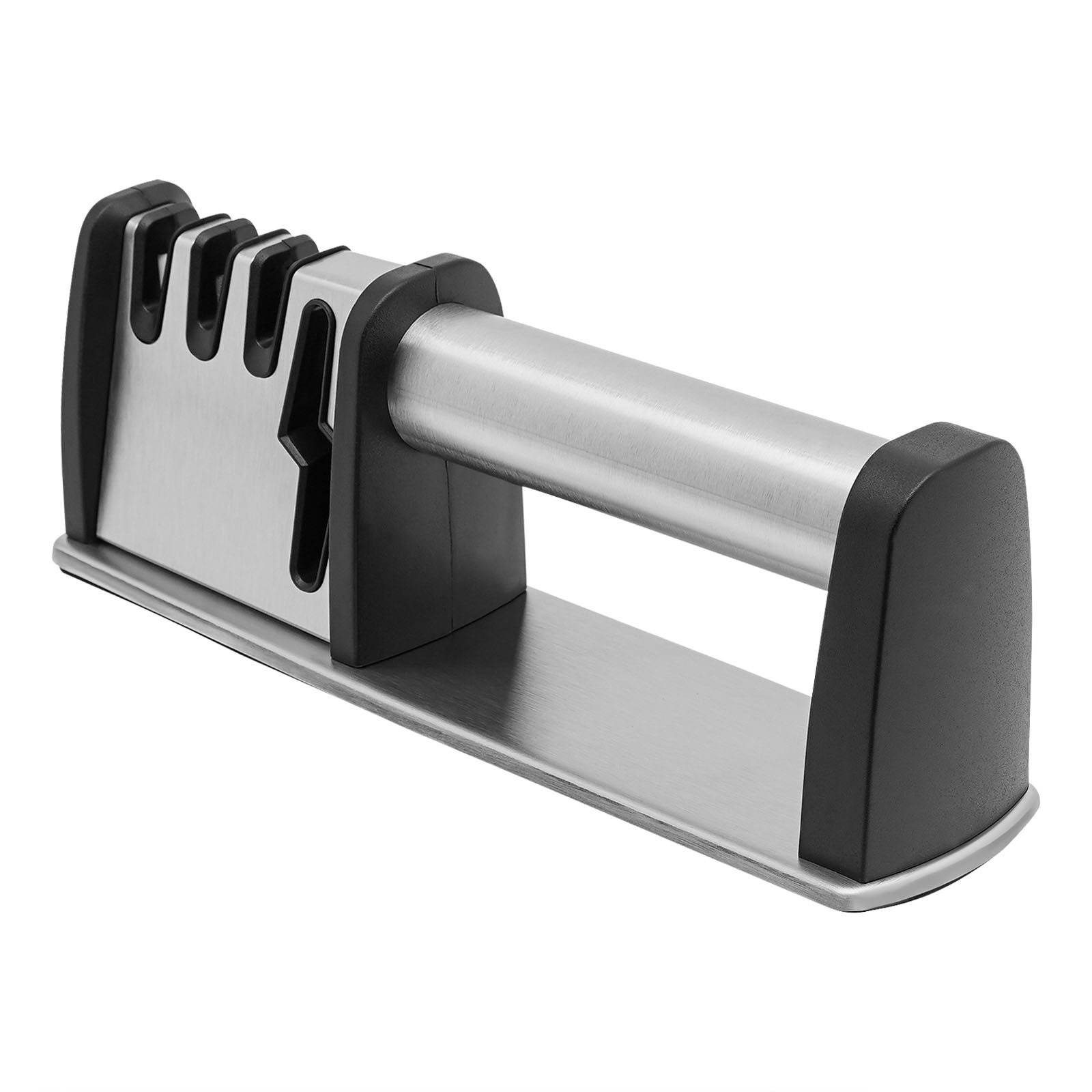 Knife Sharpeners, 4-Stage Kitchen Knives and Scissors Sharpening Tools (Silver) Knife Sharpeners, 4-Stage Kitchen Knives and Scissors Sharpening Tools (Silver)