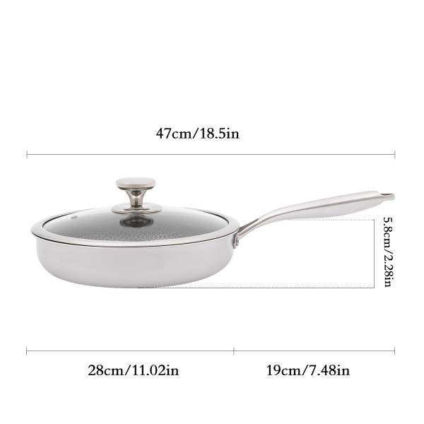 Non-stick pan with lid 28cm