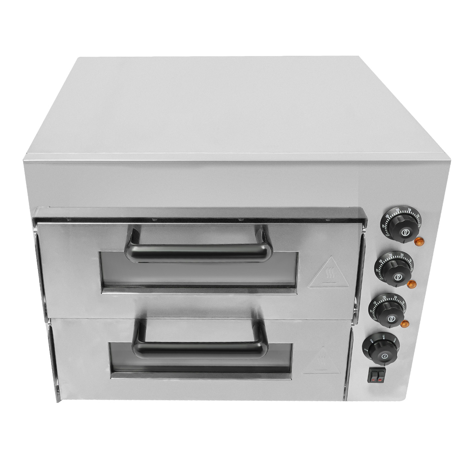 Double Stainless Steel Pizza Oven 3000 W 220 V For Baking Pastries Grilled Meat Italian Pizza French Tarts 22.4*18.7*17.3in Silver Double Stainless Steel Pizza Oven 3000 W 220 V For Baking Pastries Grilled Meat Italian Pizza French Tarts 22.4*18.7*17.3in Silver