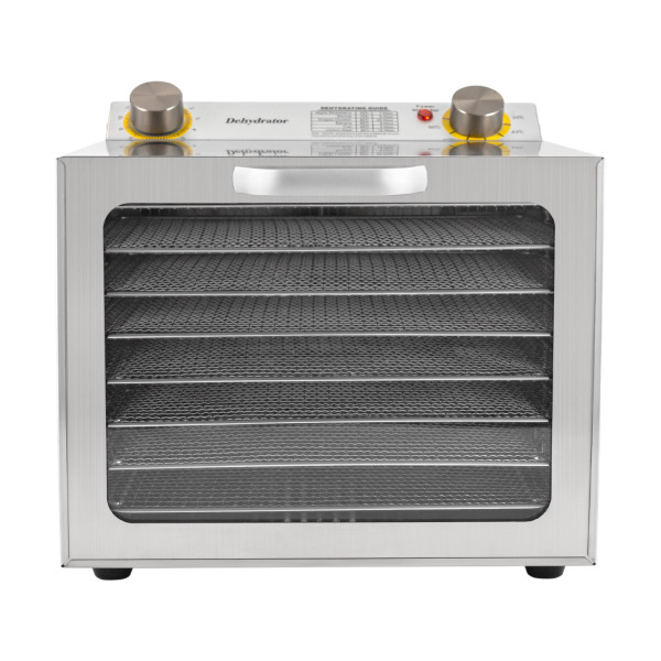 8-tier Food Drying Machine Household Food Dryer Food Dryer with a Temperature and Time Control Knob Clear Glass Door for Fruits Vegetables Herbs