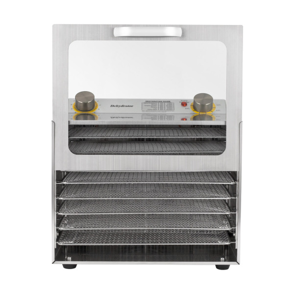 8-tier Food Drying Machine Household Food Dryer Food Dryer with a Temperature and Time Control Knob Clear Glass Door for Fruits Vegetables Herbs