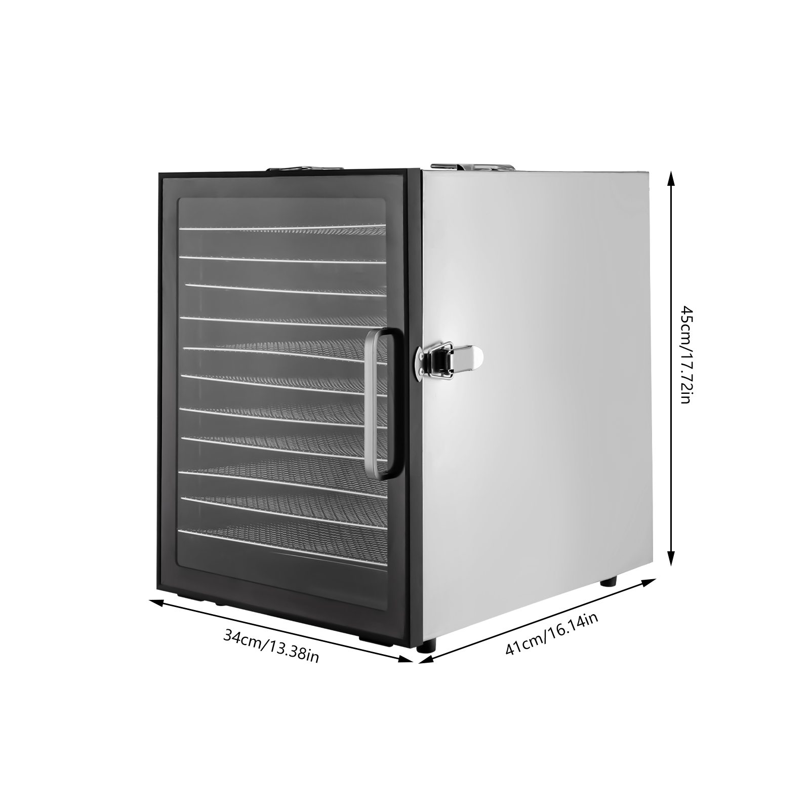 Food Dehydrator 12 Stainless Steel Trays, Food Dryer for Fruit, Meat, Beef, Jerky, Herbs, with Adjustable Timer and Temperature Control
