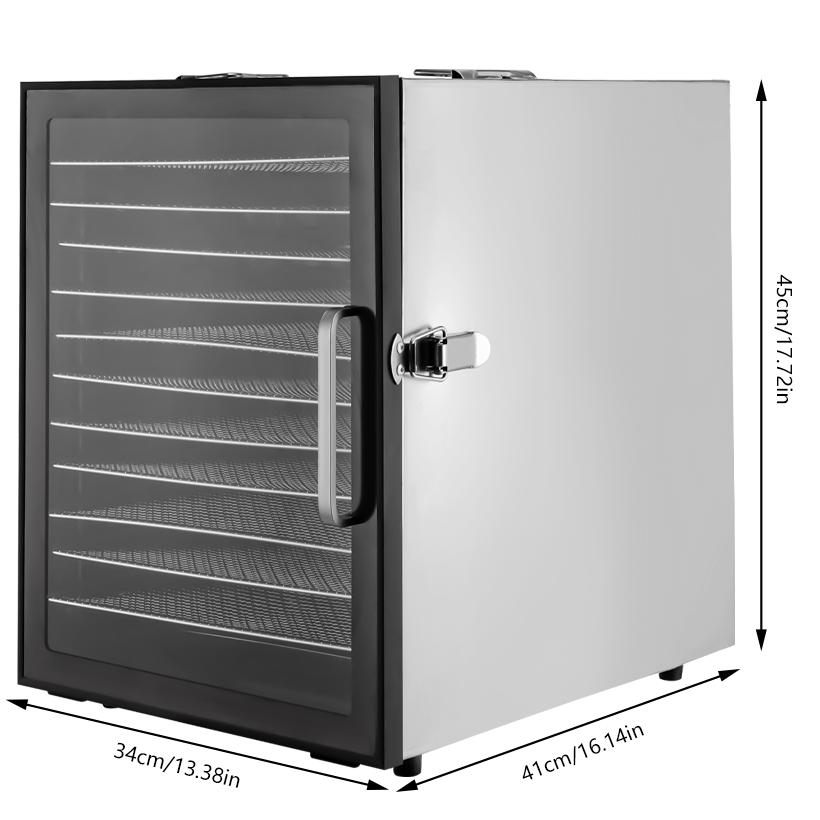 Food Dehydrator 12 Stainless Steel Trays with Adjustable Timer and Temperature Control Meat with Adjustable Timer and Temperature Control Food Dehydrator 12 Stainless Steel Trays with Adjustable Timer and Temperature Control Meat with Adjustable Timer and Temperature Control