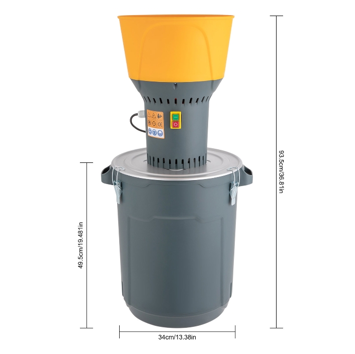 1300W Electric Grinder with 50L Bucket and 5 Sieve Holes Suitable for Feed Making For Homes Kitchens Stores Processing Plants