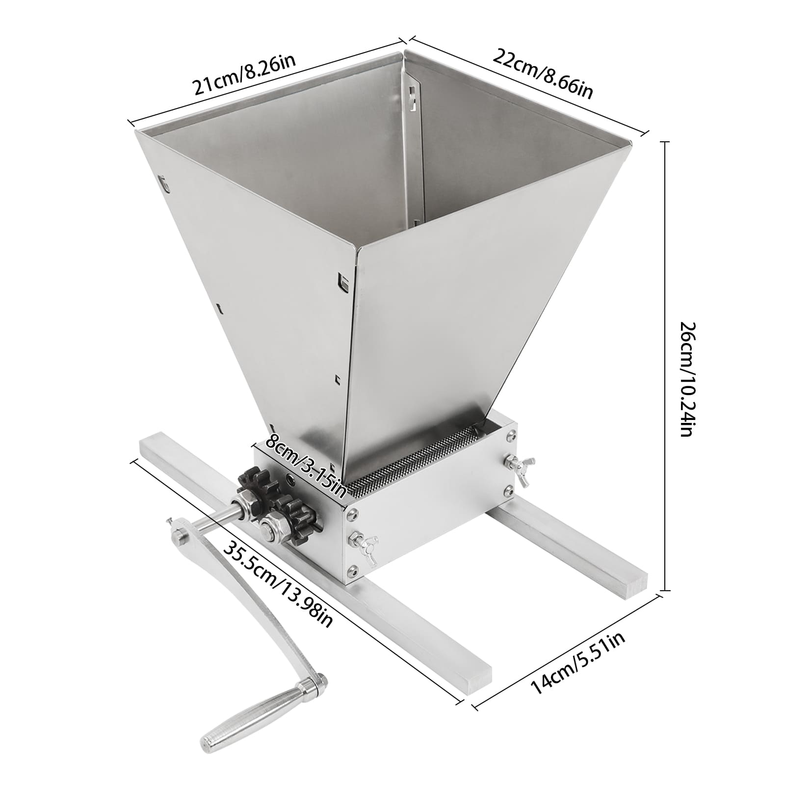 Malt Mill, Manual Grain Crusher, Household Mill for Corn Malt Mill, Manual Grain Crusher, Household Mill for Corn
